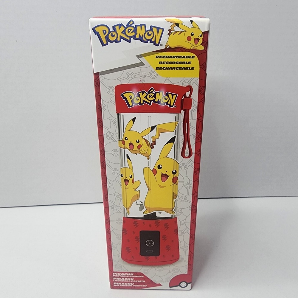 POKEMON Portable Blender 15 oz, USB-C Rechargeable, Stainless Steel Blade